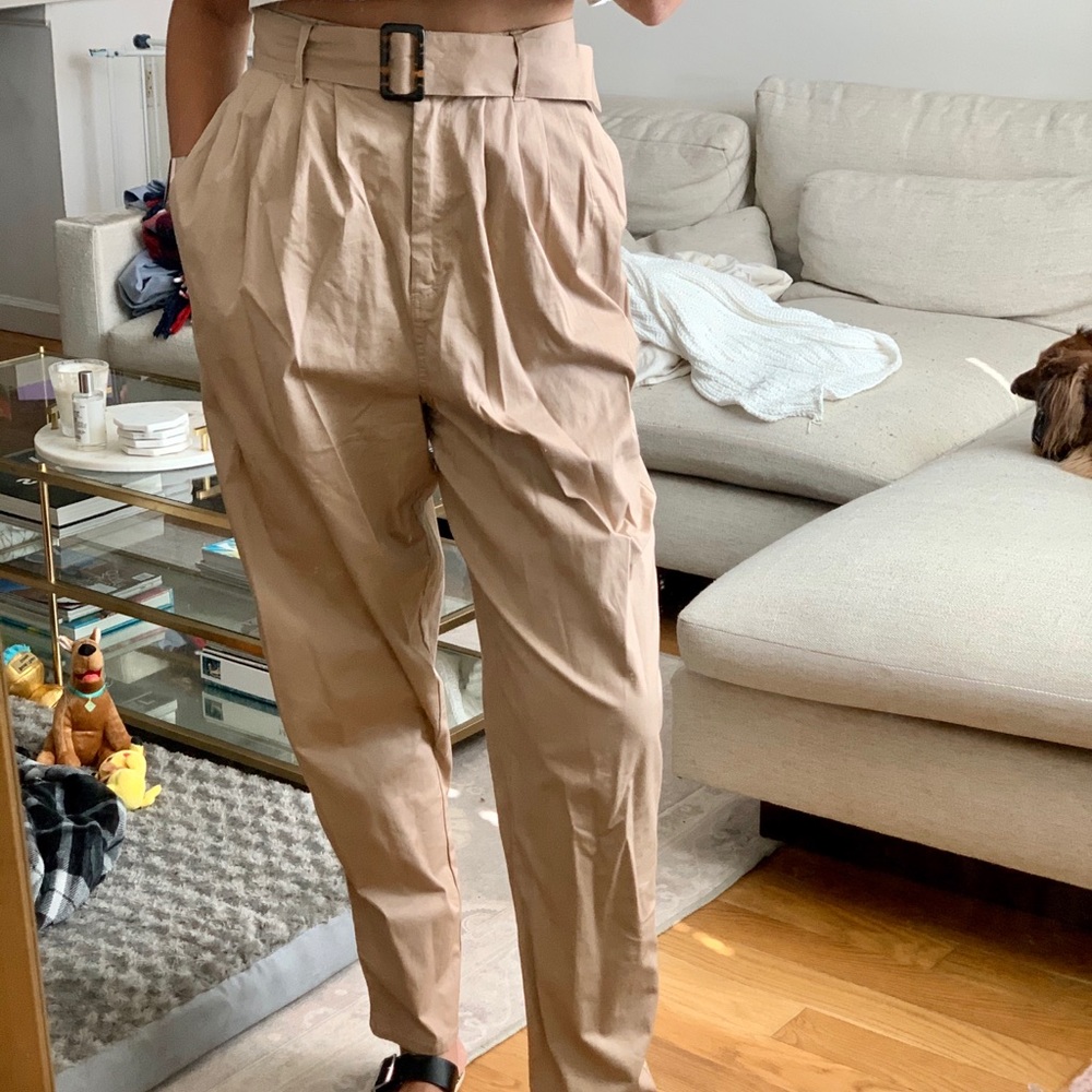 ASOS paper bag khaki pants